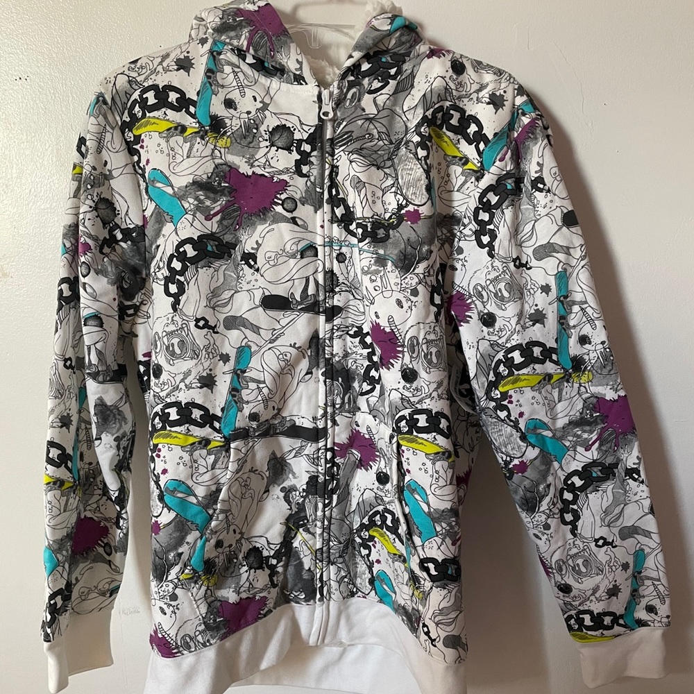old navy vintage sherpa graphic hoodie - XL